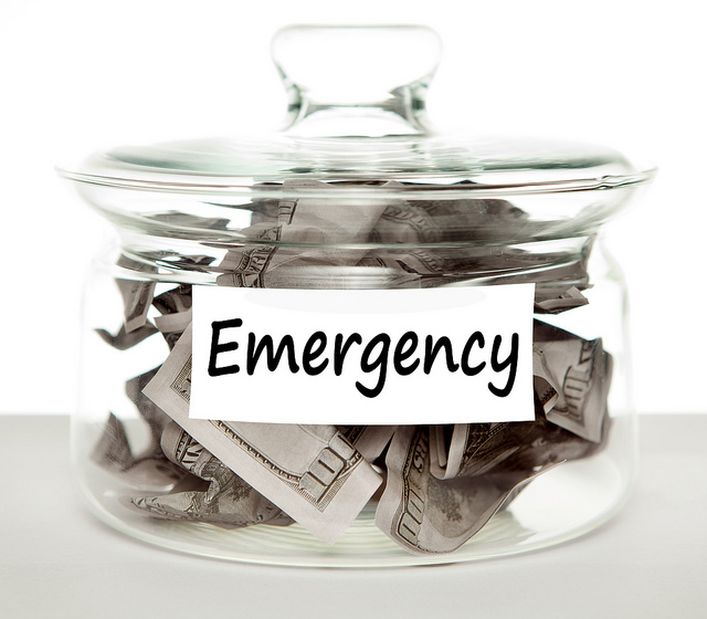 emergency fund jar of money